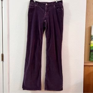 J Jill purple corduroy boot cut stretch jeans